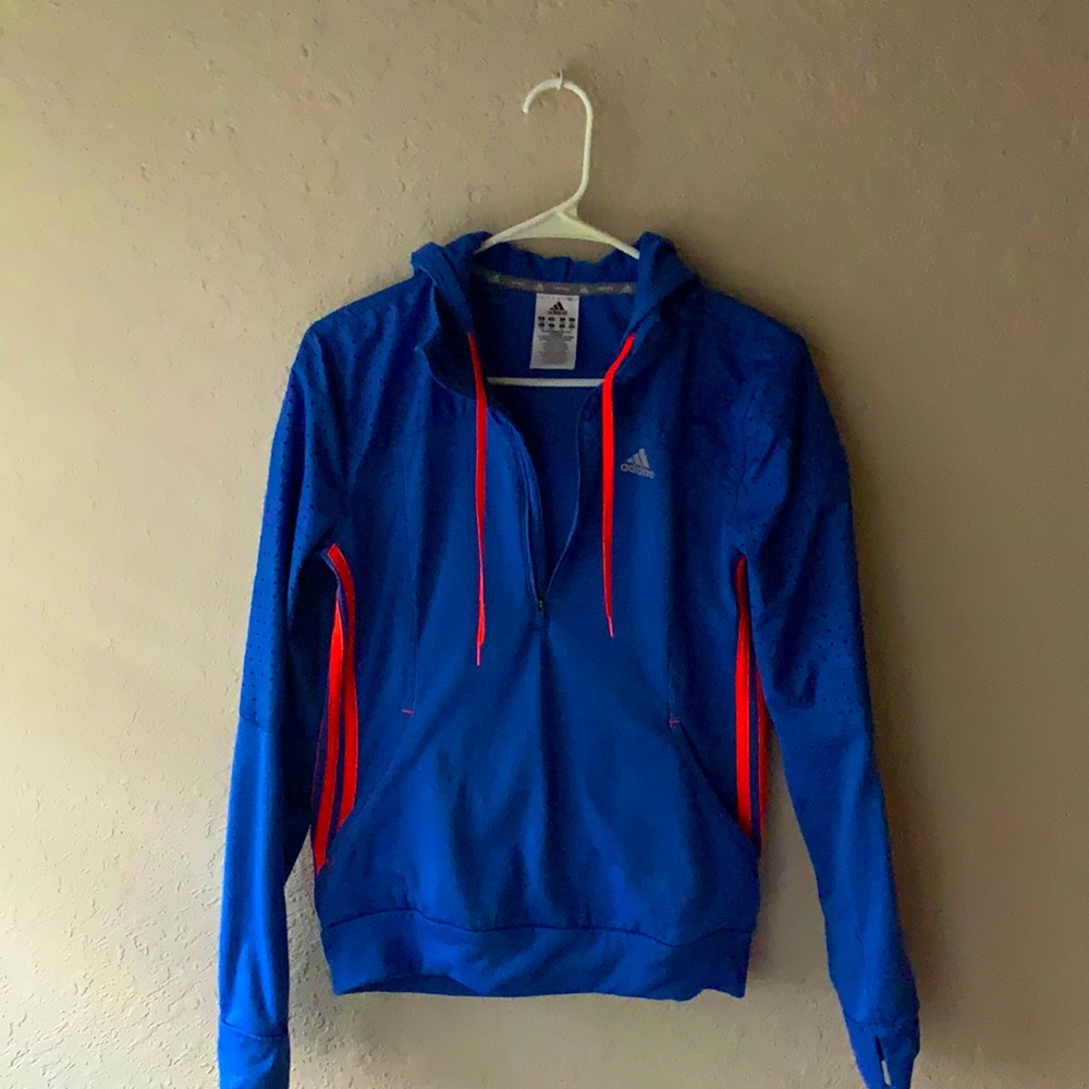 Adidas Hooded Running Jacket Size Small